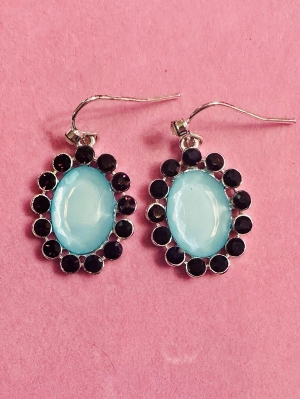 Turquoise & Ruby Red Statement Earrings
